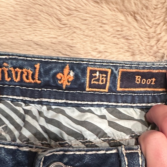 Rock Revival bootcut “freesia” Blue Denim Jeans bling butt size 26 - Picture 5 of 6